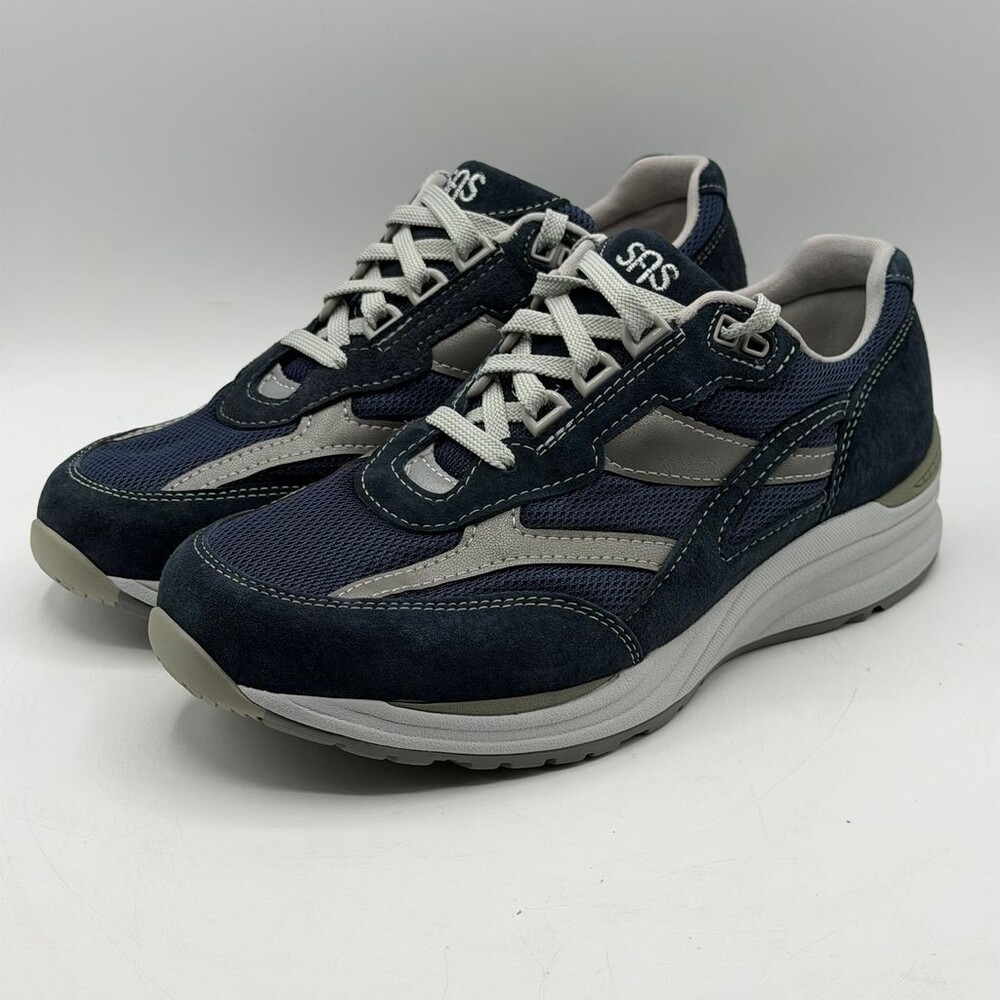 SAS Journey Mesh Men’s Sz 8 Blue Lace Up Suede Mesh Walking Tripad Comfort Shoes